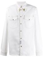 Versace Jeans Couture Embellished Denim Shirt - White