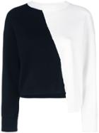 Alice+olivia Colour Block Asymmetric Jumper - Black