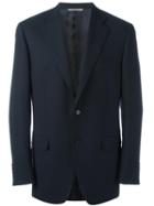 Canali Two Button Blazer, Men's, Size: 48, Blue, Wool/cupro