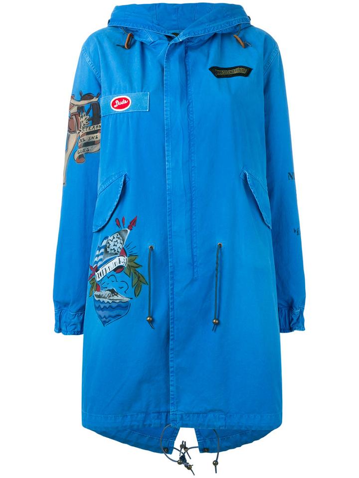 Mr & Mrs Italy - Zip-up Parka - Women - Cotton - Xxs, Women's, Blue, Cotton