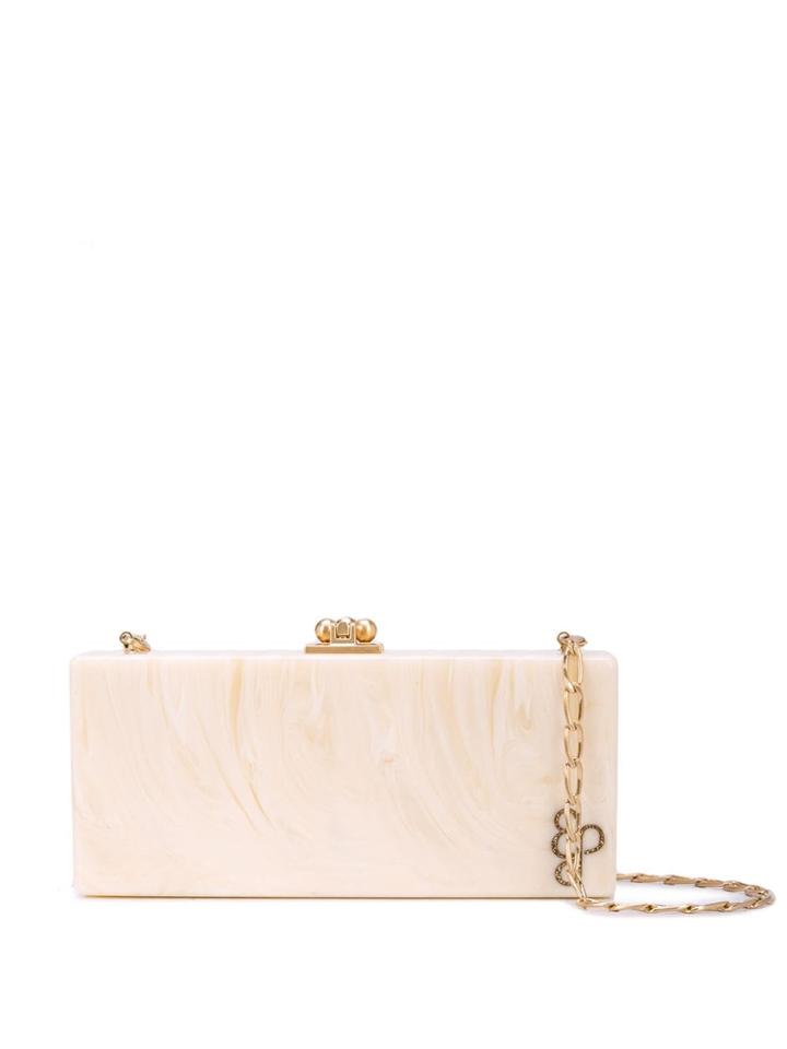 Edie Parker Medium Slim Clutch Bag - White
