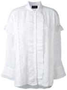 The Kooples - English Embroidery Ruffled Shirt - Women - Cotton - S, White, Cotton