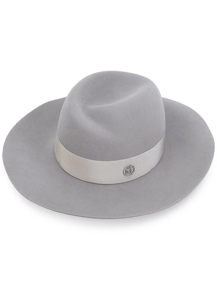 Maison Michel Fedora Hat - Grey
