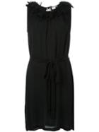 Megan Park 'florina' Corsage Midi Dress, Women's, Size: 8, Black, Silk/viscose