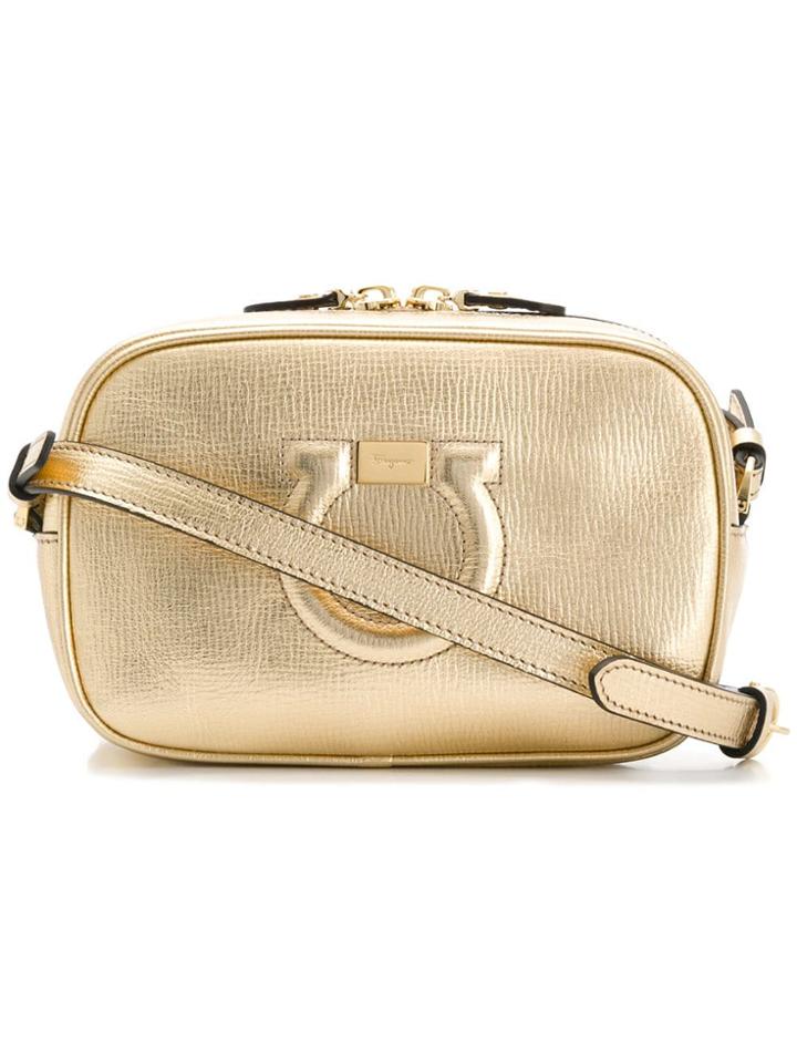 Salvatore Ferragamo Gancini Crossbody Bag - Gold