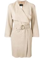 Liu Jo Belted Double Breasted Coat - Neutrals