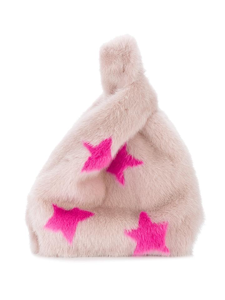 Simonetta Furrissima Star Print Handbag - Pink & Purple