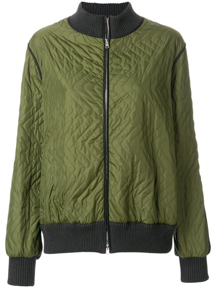 Marni Fusion Bevelled Bomber Jacket - Green