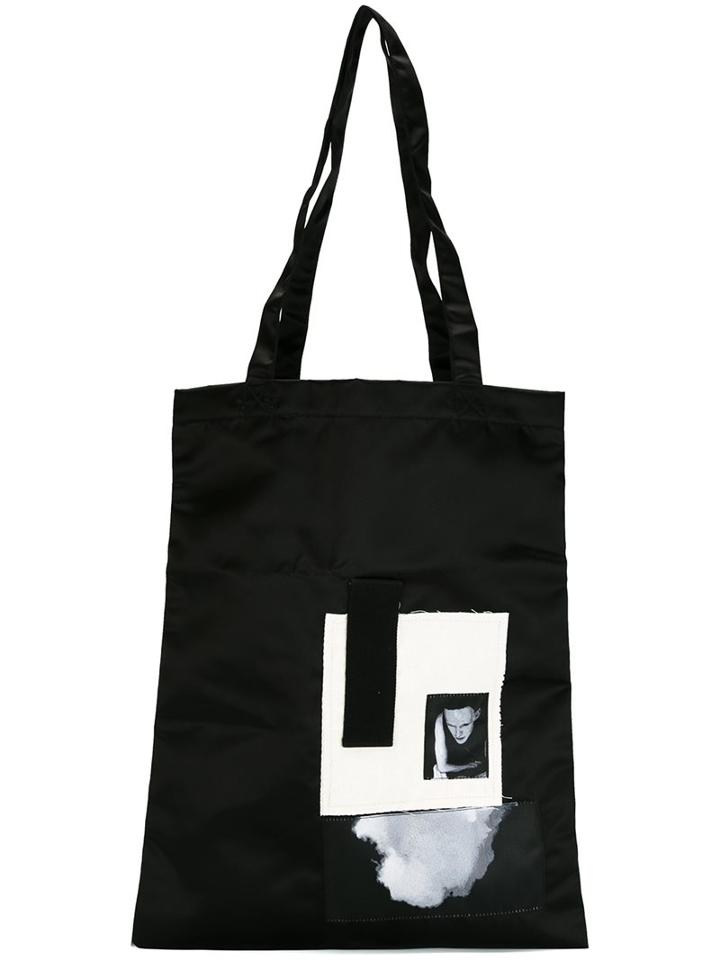 Rick Owens Drkshdw 'mastodon' Tote, Men's, Black, Cotton/nylon/polyurethane/rubber