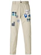 Dsquared2 Patch Detail Slim-fit Trousers - Nude & Neutrals