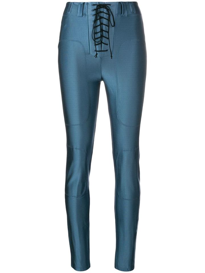 Unravel Project Lace-up Leggings - Blue