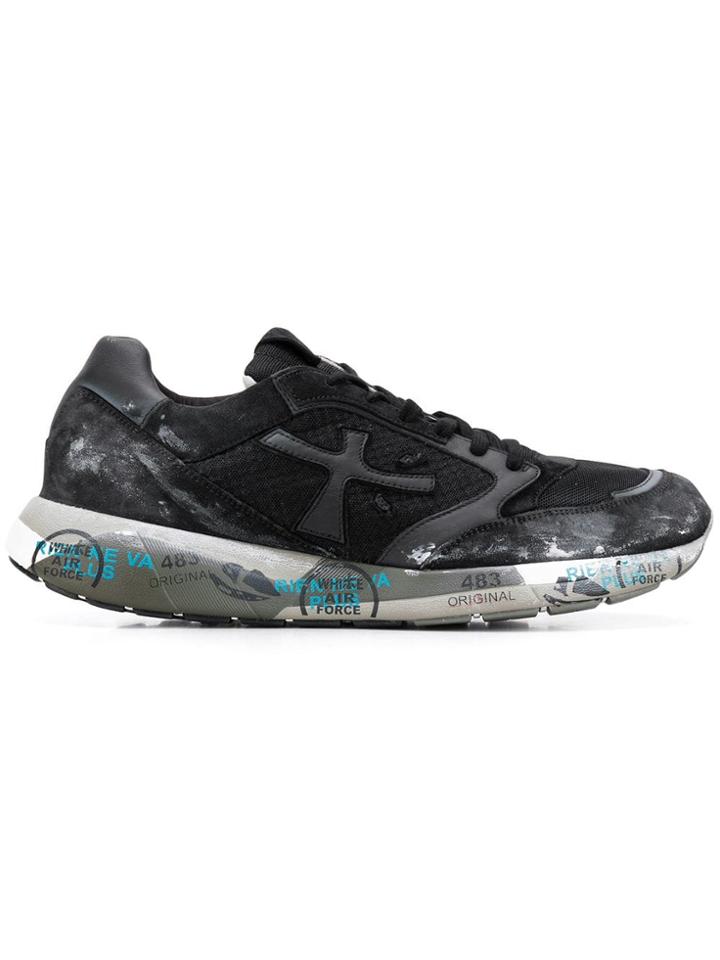 White Premiata Zac Sneakers - Black