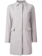 Herno Classic Coat, Women's, Size: 46, Grey, Cotton/polyester/polyurethane/acetate