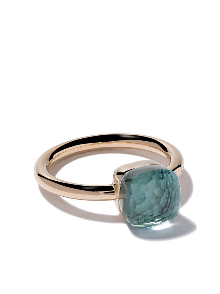 Pomellato 18kt Rose Gold Small Nudo Light Blue Topaz Ring -