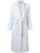 Vince Single Breasted Wrap Coat - Blue