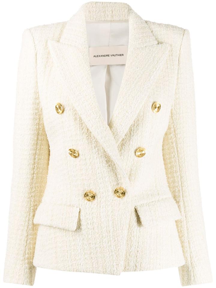 Alexandre Vauthier Fitted Tweed Jacket - Neutrals