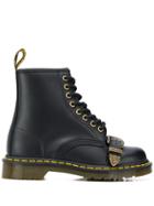 Dr. Martens Buckle Front Leather Boots - Black