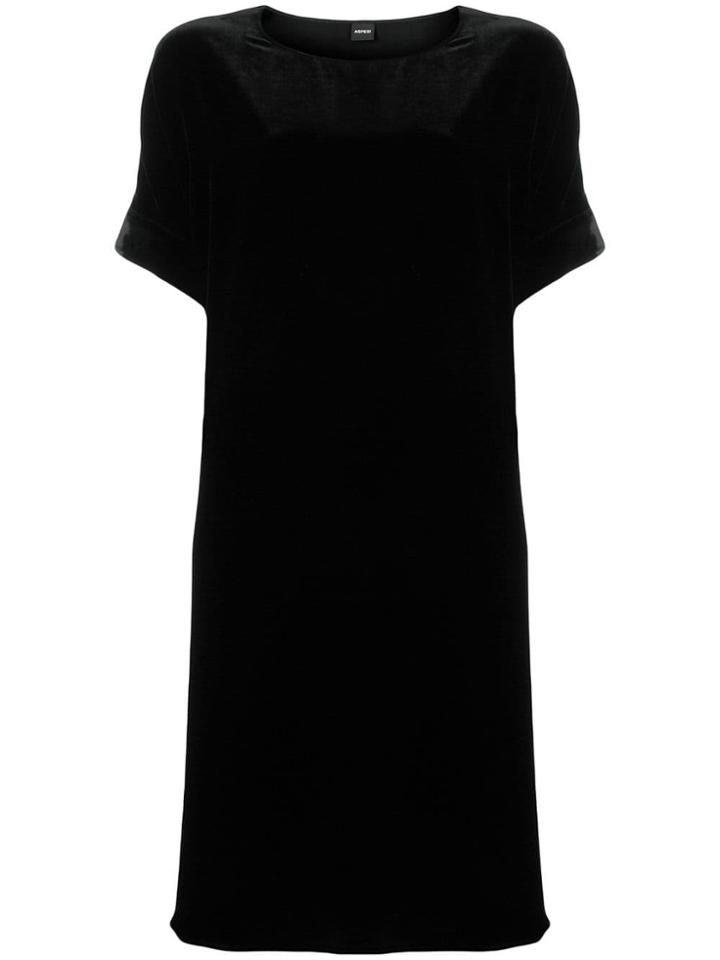 Aspesi Shortsleeved Velvet Dress - Black