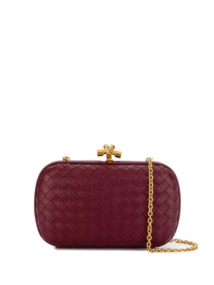 Bottega Veneta Chain Knot Clutch - Red