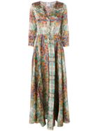 Ultràchic Cat Print Shirt Dress - Blue