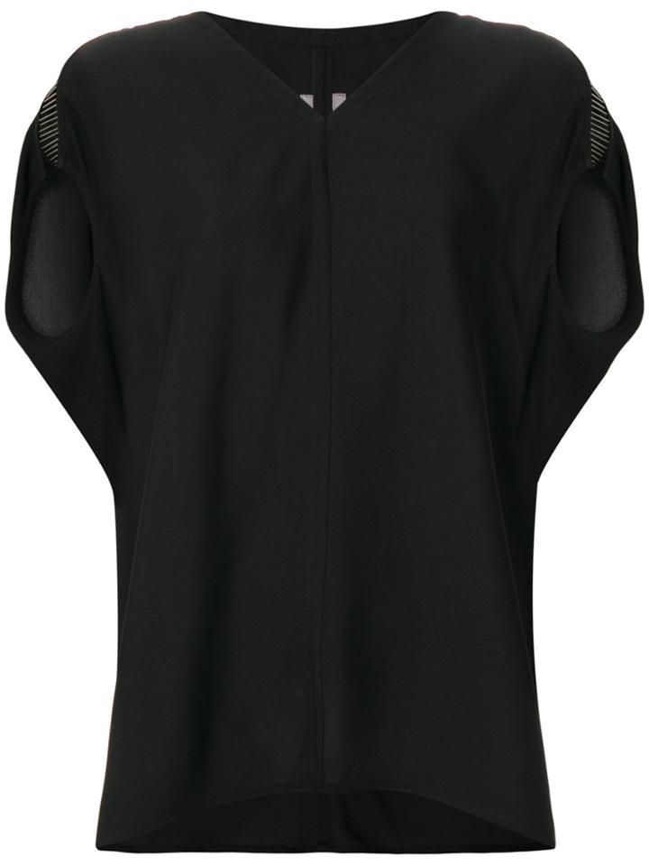 Rick Owens Ricamata Floating Top - Black