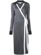 Diane Von Furstenberg Cybil Wrap Dress, Women's, Size: 2, Grey, Viscose