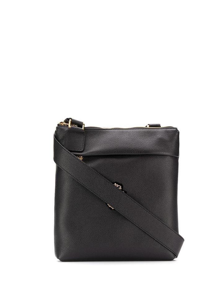 Billionaire Logo Patch Messenger Bag - Black