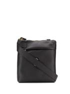 Billionaire Logo Patch Messenger Bag - Black