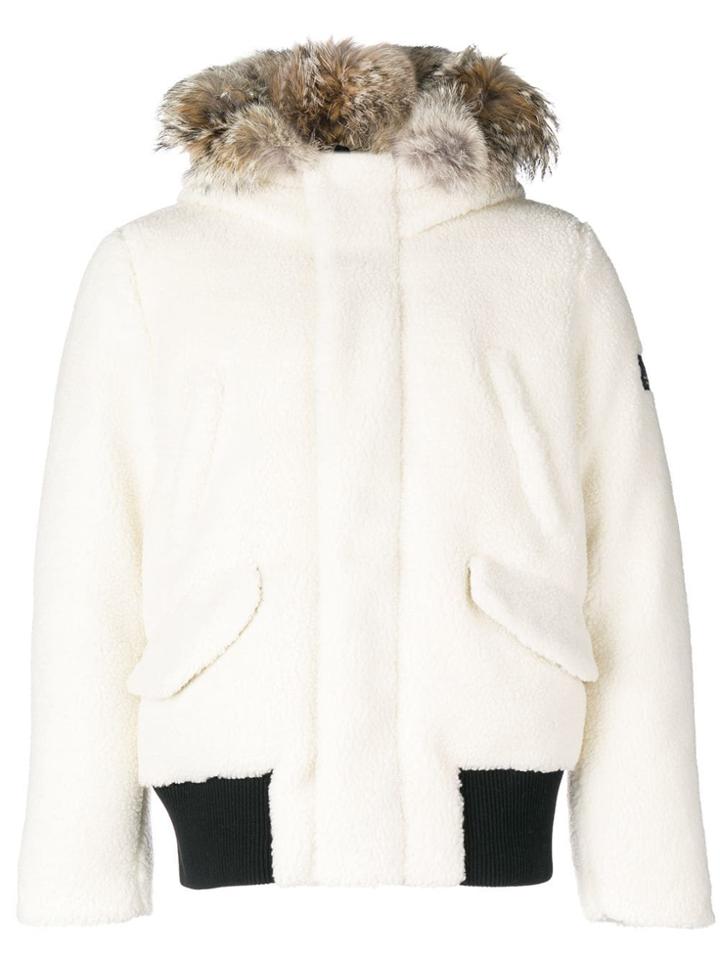 Woolrich Textured Hooded Jacket - White