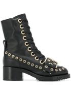 No21 Eyelet Detail Ankle Boots - Black