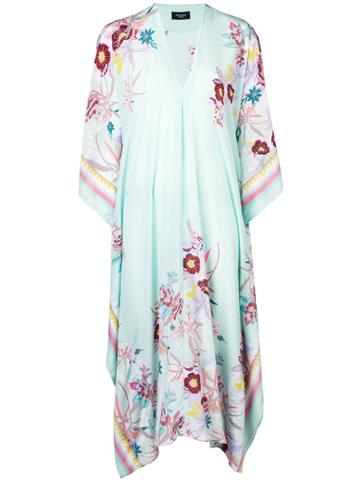 Holland Street Floral Print Kaftan Beach Dress - Blue