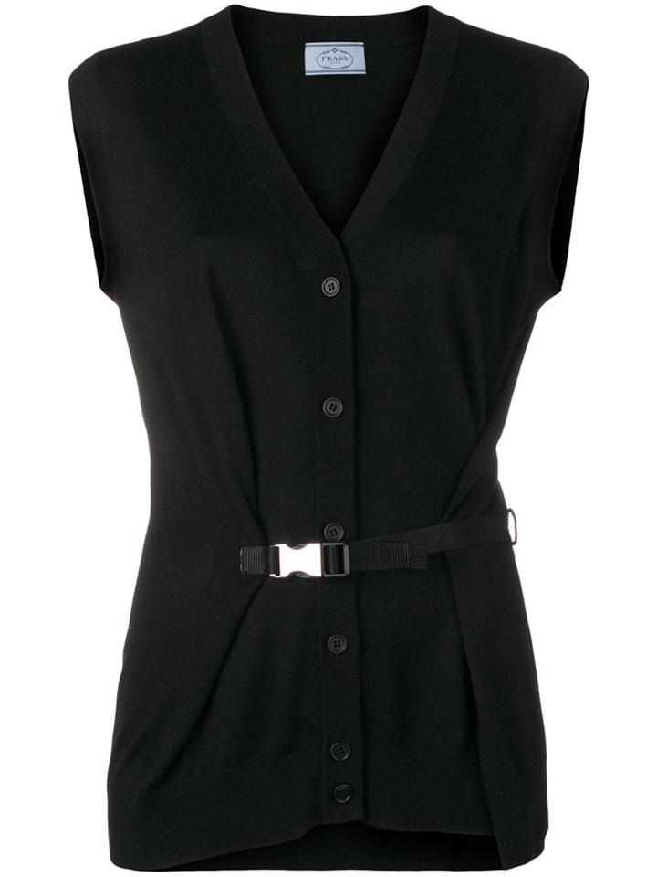 Prada Buckle Strap Vest - Black