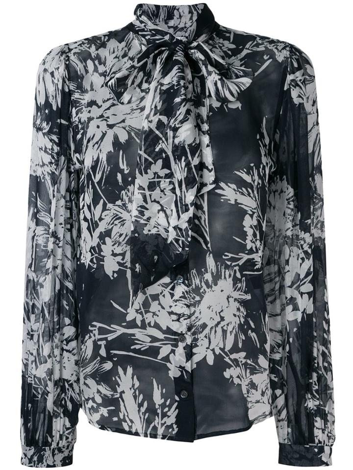 Equipment Floral Print Silk Shirt - Black