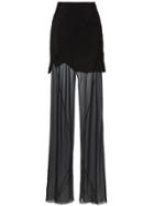 Kitx Yin Yang Overlay Silk Trousers - Black