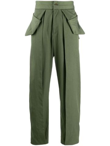 Chalayan Deconstructed Trousers - Green