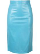 Sylvie Schimmel - 'glove' Skirt - Women - Leather - 38, Blue, Leather