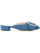 Casadei Denim Alexa Mules - Blue