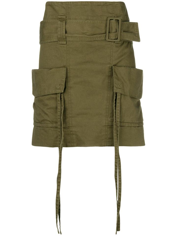 Saint Laurent Cargo Skirt - Green
