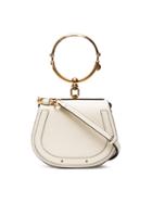 Chloé White Nile Small Leather Bracelet Bag