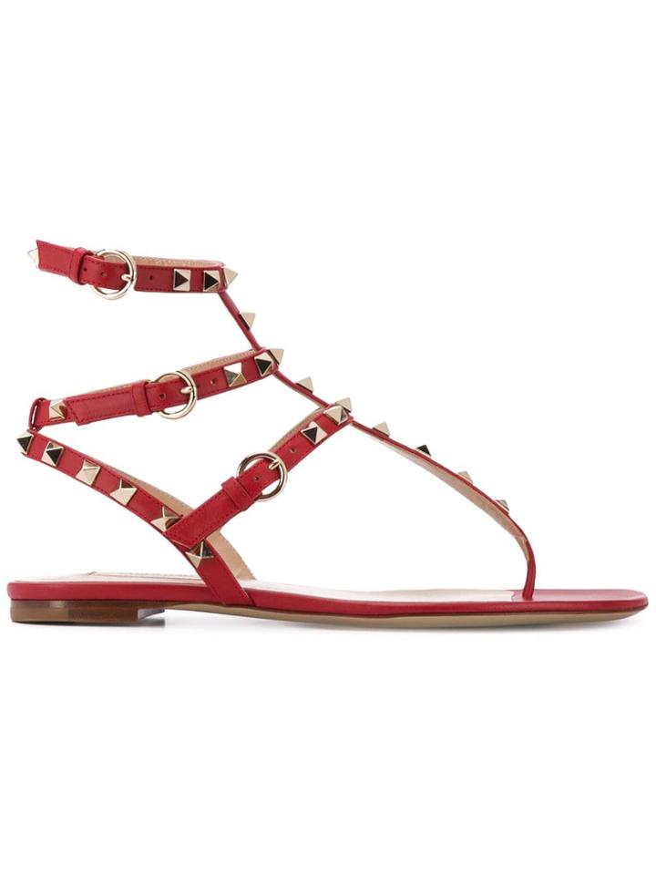 Valentino Valentino Garavani Rockstud Sandals - 0ro Rosso V.