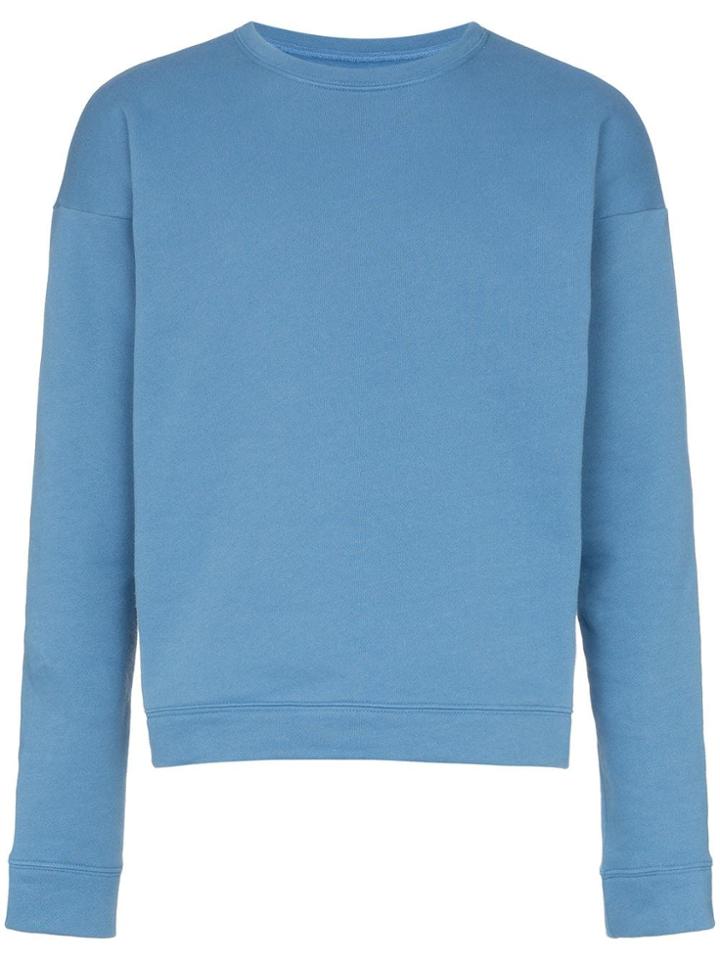The Elder Statesman Cotton Crew Neck Sweatshirt - Blue