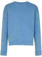 The Elder Statesman Cotton Crew Neck Sweatshirt - Blue