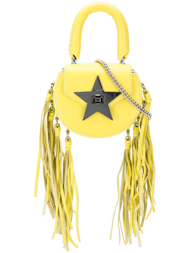 Salar - Fringed Shoulder Bag - Women - Leather/metal - One Size, Green, Leather/metal