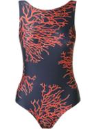 Brigitte Abstract Print Swimsuit, Women's, Size: Pp, Blue, Polyamide/spandex/elastane