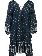 Derek Lam 10 Crosby Floral Print Sheer Dress, Women's, Blue, Cotton