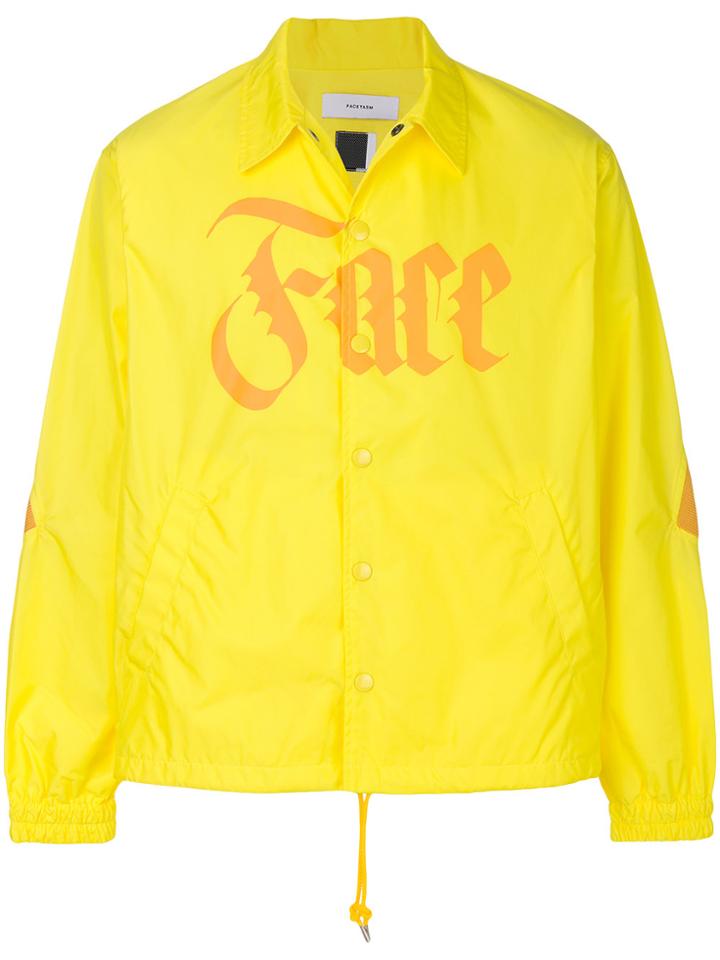 Facetasm Logo Print Shirt Jacket - Yellow & Orange