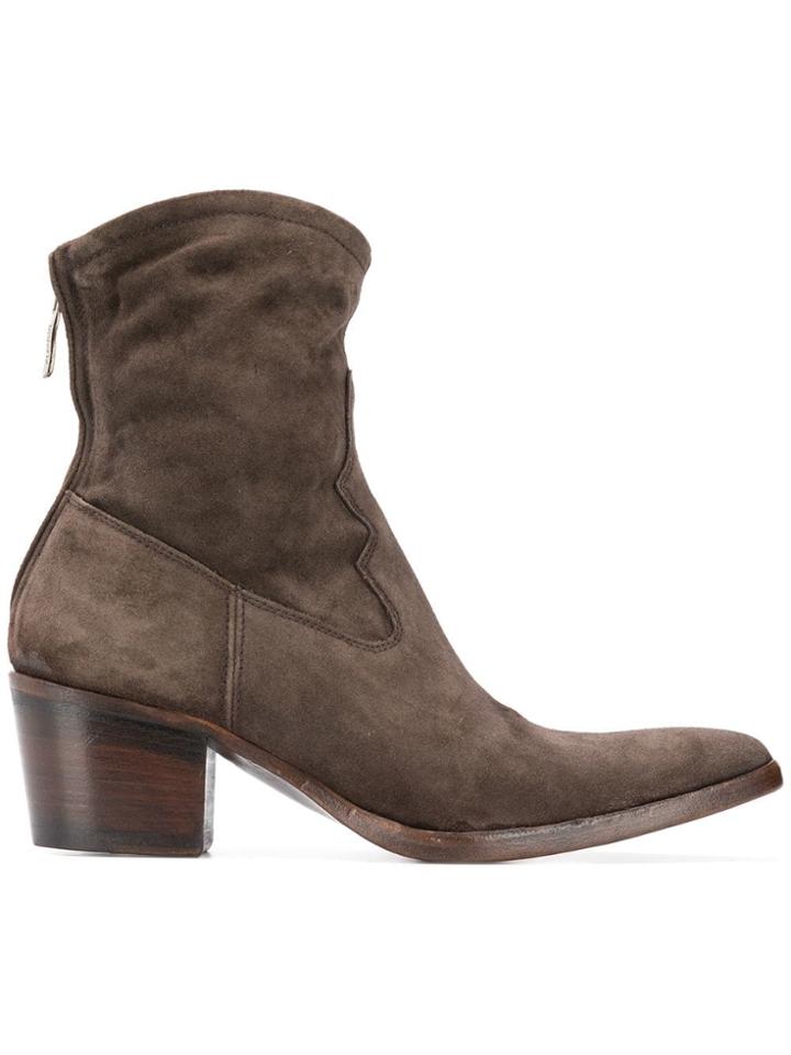 Alberto Fasciani Cowboy Ankle Boots - Brown