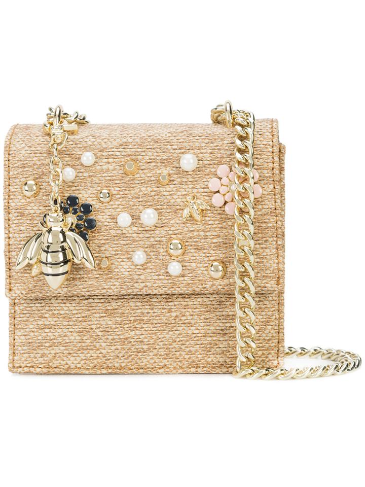 Christian Siriano Straw Crossbody Bag - Brown