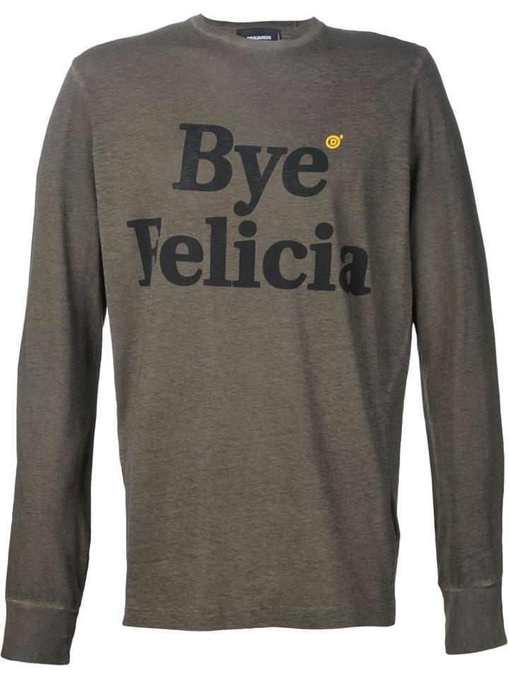 Dsquared2 'bye Felicia' T-shirt, Men's, Size: Small, Brown, Cotton/linen/flax