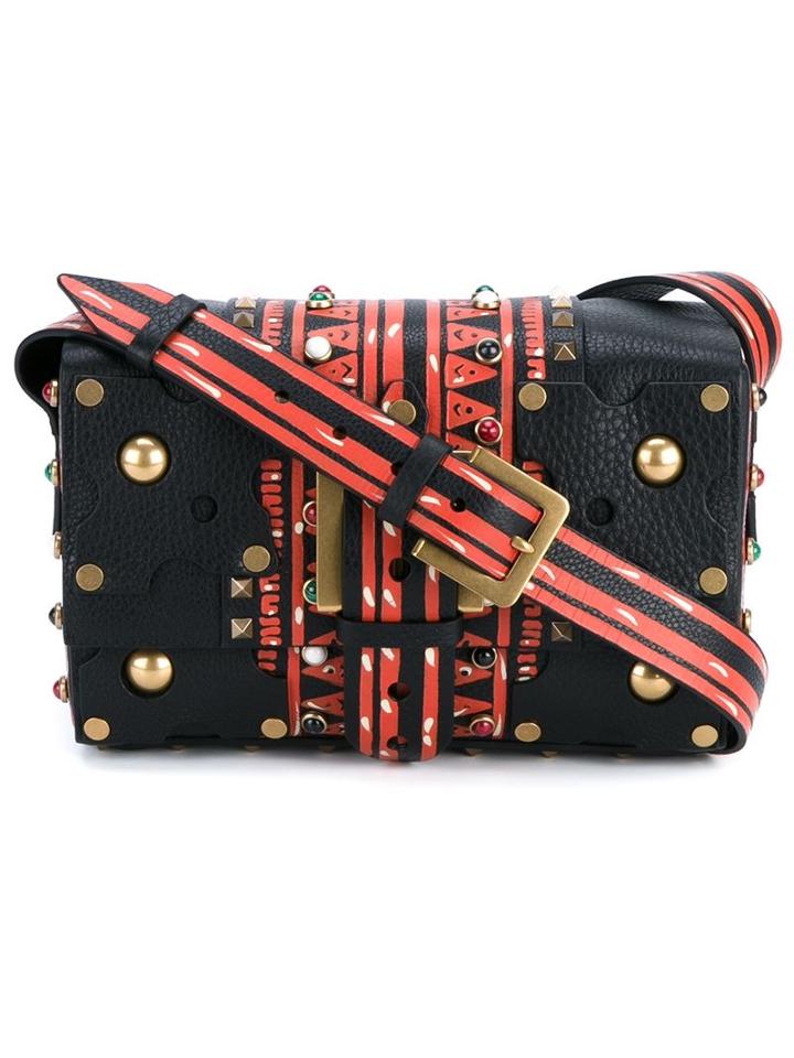 Valentino Garavani Hand-painted Leather Shoulder Bag